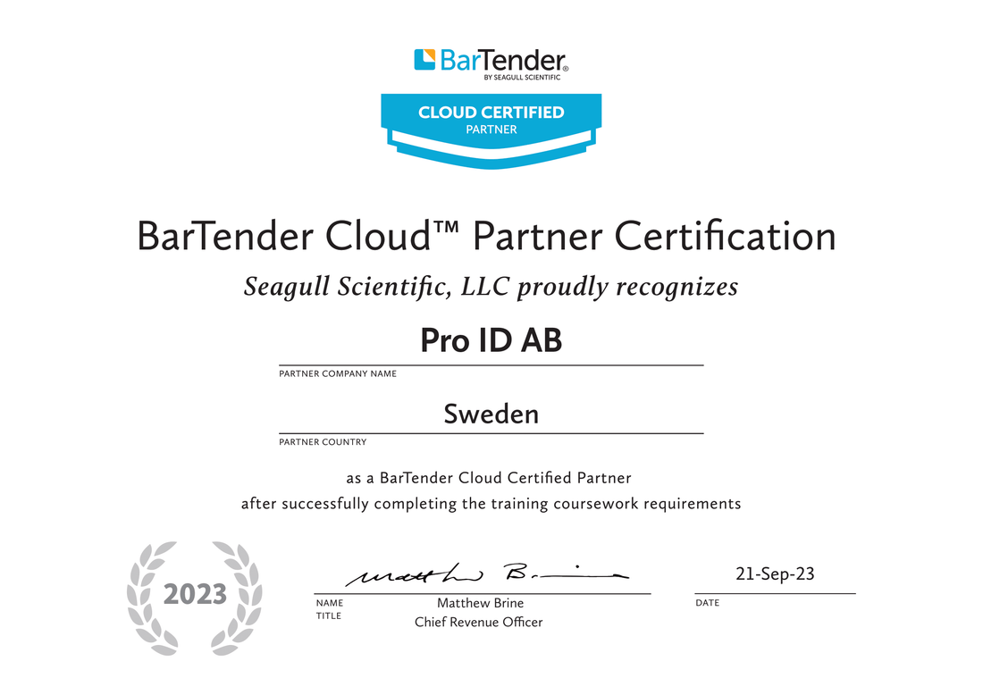 BarTender Cloud Partner Certification